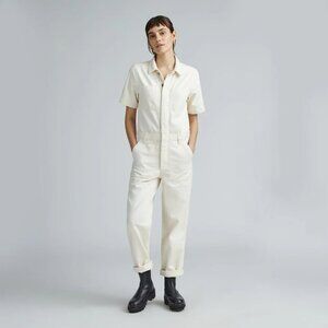 Everlane The Supersoft Jean Coverall in Ecru Size 0